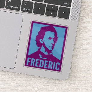 Frederic Chopin Pop Art Portrait Custom Cut Vinyl Sticker