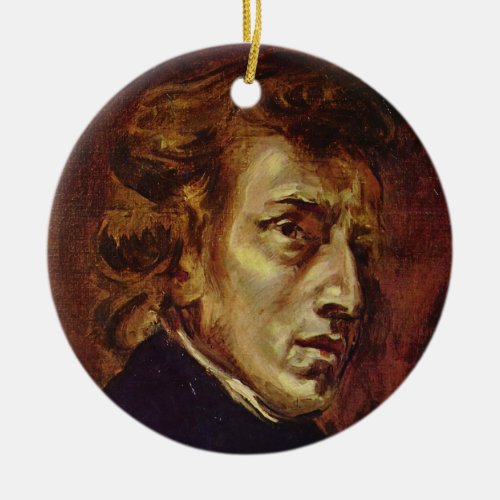 Frederic Chopin Portrait by Eugene Delacroix Ceramic Ornament