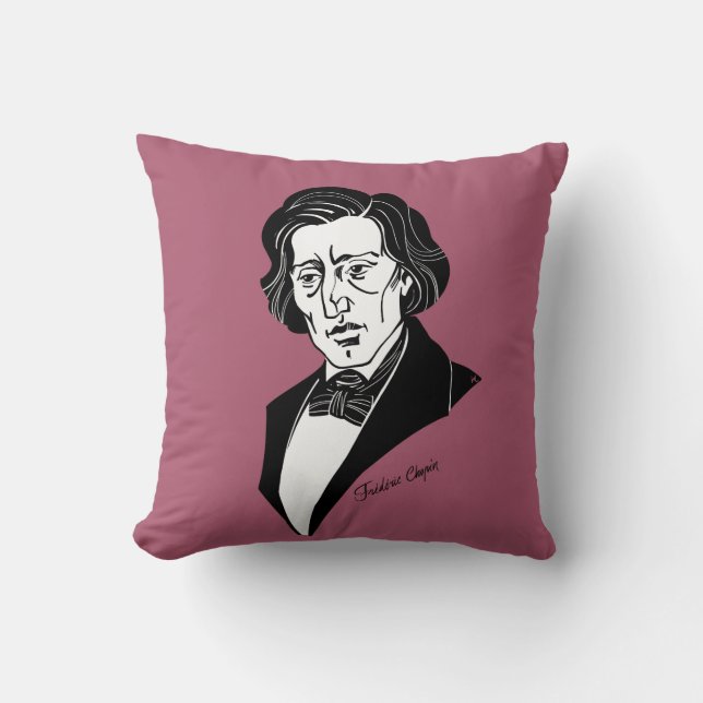 Frederic Chopin Throw Pillow (Front)