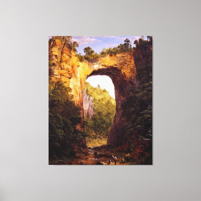 FREDERIC CHURCH  THE NATURAL BRIDGE, VIRGINIA 1852 CANVAS PRINT (Front)