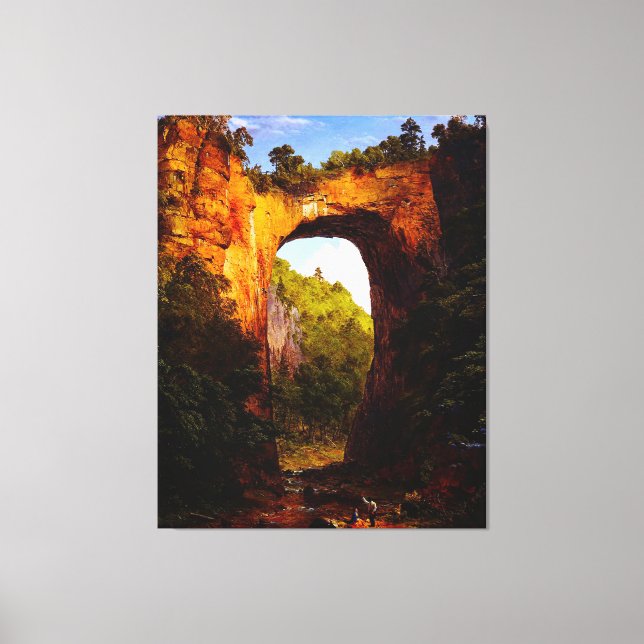 FREDERIC CHURCH The Natural Bridge, Virginia 1852 Canvas Print (Front)