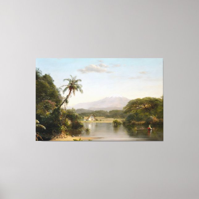 FREDERIC CHURCH - View on the Magdalena River 1857 Canvas Print (Front)