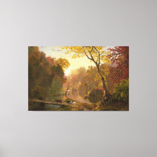  FREDERIC E. CHURCH Autumn in North America (1856) Canvas Print (Front)