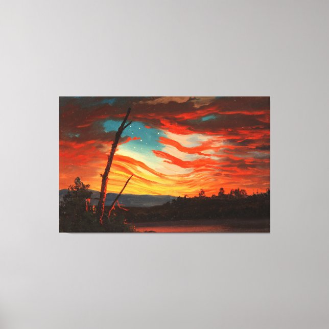  FREDERIC E. CHURCH - OUR BANNER IN THE SKY - 1861 CANVAS PRINT (Front)