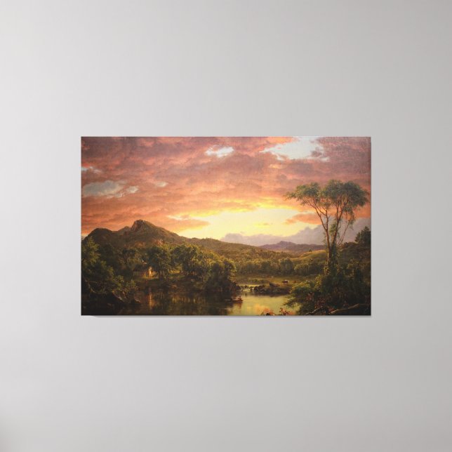 FREDERIC EDWIN CHURCH - A COUNTRY HOME - 1854 - CANVAS PRINT (Front)