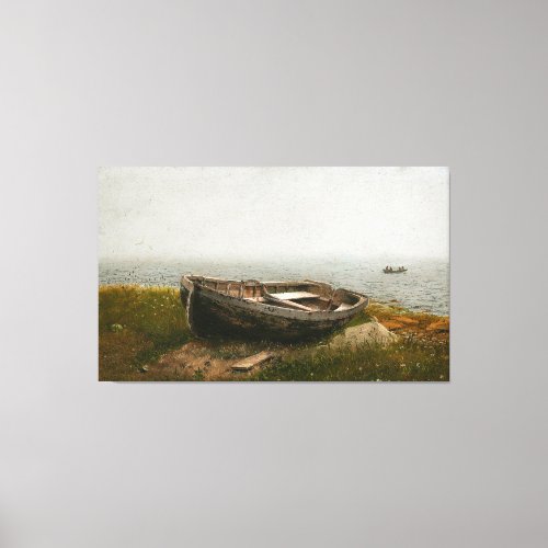 FREDERIC EDWIN CHURCH _ ABANDONED SKIFF _ 1850 _ CANVAS PRINT