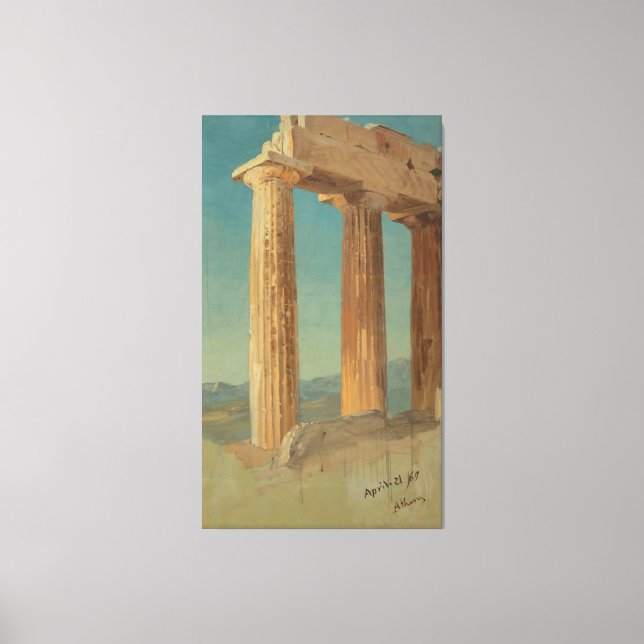 Frederic Edwin Church - Columns of the Parthenon Canvas Print (Front)