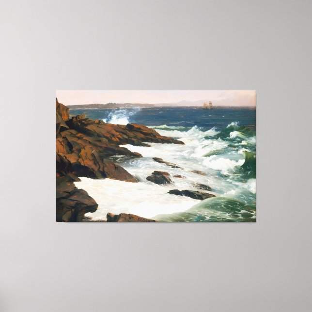 FREDERIC EDWIN CHURCH - Fog off Mount Desert 1850  Canvas Print (Front)