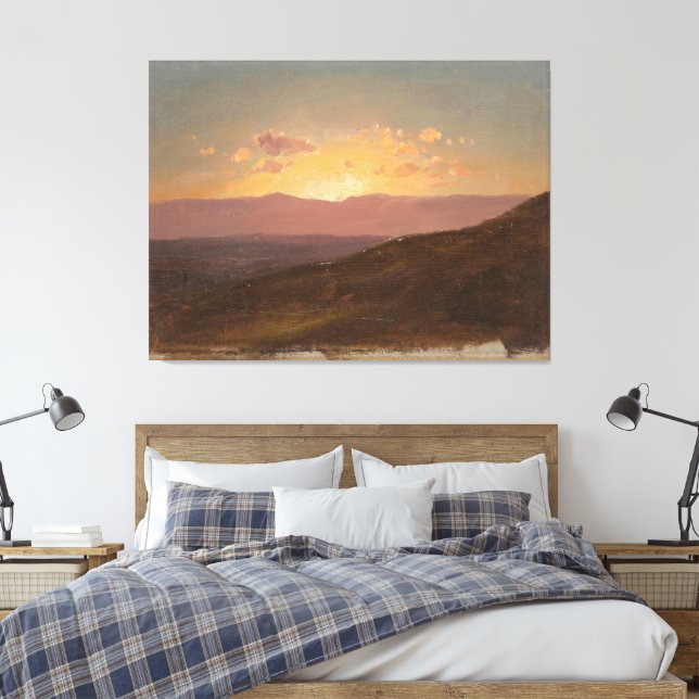 Frederic Edwin Church - Lower Falls, Rochester, NY Canvas Print (Insitu(Bedroom))