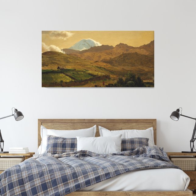 Frederic Edwin Church - Mount Chimborazo, Ecuador Canvas Print (Insitu(Bedroom))