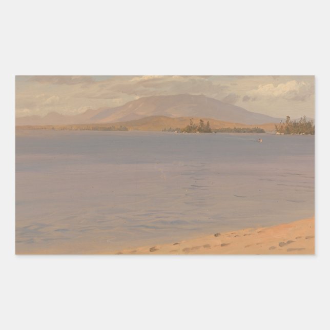 Frederic Edwin Church - Mount Katahdin from Lake Rectangular Sticker (Front)
