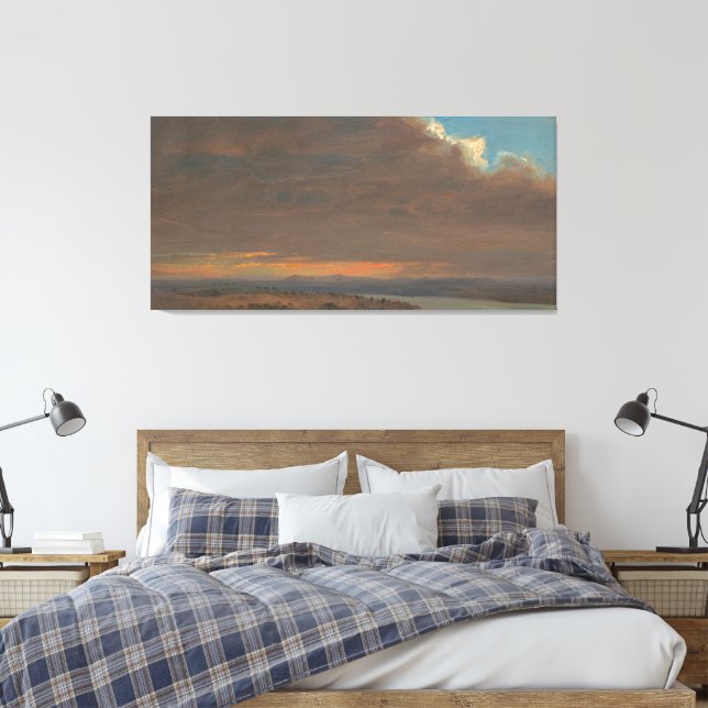 Frederic Edwin Church - Sunset  Canvas Print (Insitu(Bedroom))