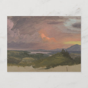 Frederic Edwin Church -Sunset in the Hudson Valley Postcard