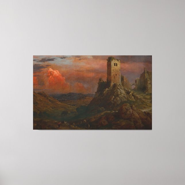 Frederic Edwin Church - Watch Tower in Italy Canvas Print (Front)