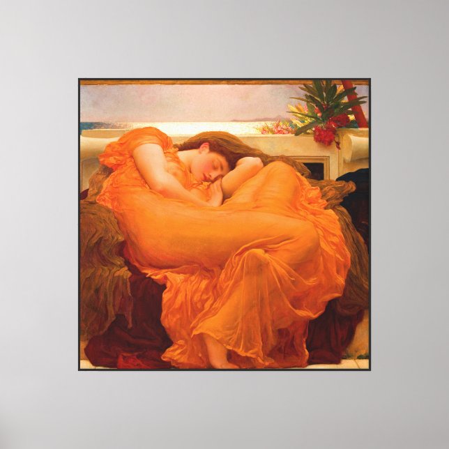 Frederic Leighton - Flaming June Canvas Print (Front)