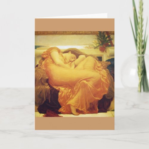 Frederic Leighton Flaming June Greeting Card