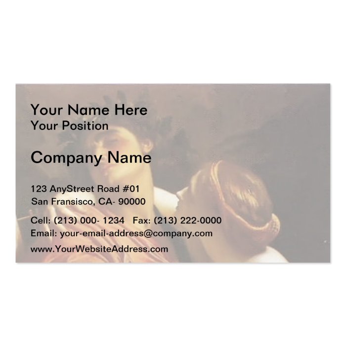 Frederic Leighton  Orpheus and Euridice Business Card Templates