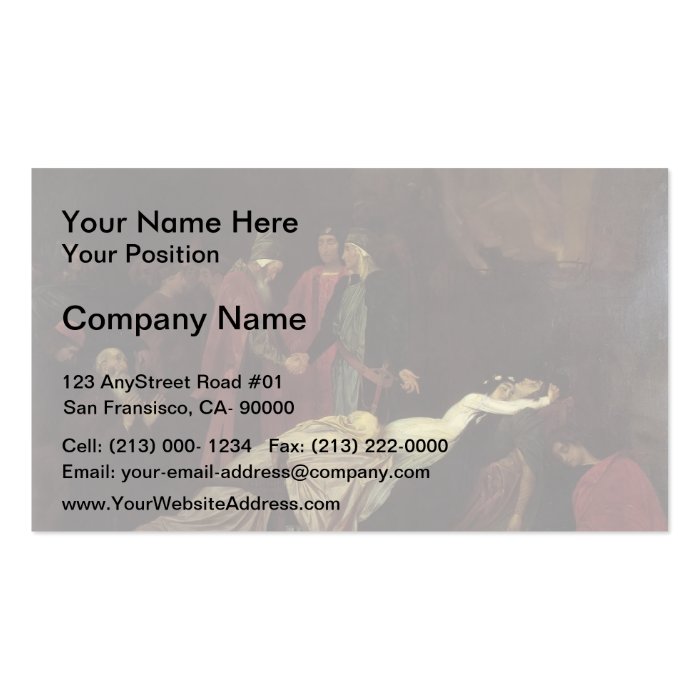 Frederic Leighton Reconciliation of Montagues Business Card Templates