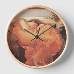 Frederic Lord Leighton Flaming June Square Art Clock