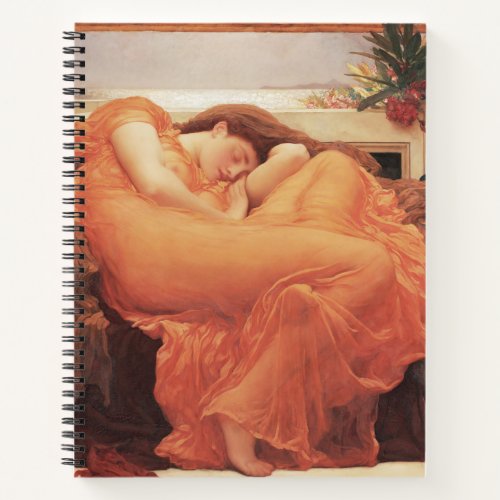 Frederic Lord Leighton Flaming June Square Art Notebook