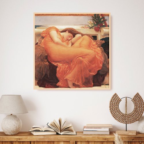 Frederic Lord Leighton Flaming June Square Art Poster