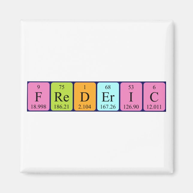 Frederic periodic table name magnet (Front)