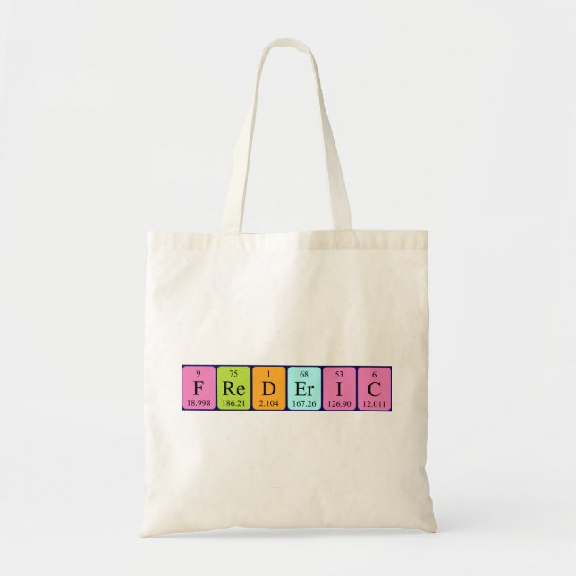 Frederic periodic table name tote bag (Front)