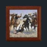 Frederic Remington - Aiding a Comrade Jewelry Box<br><div class="desc">Frederic Remington - Aiding a Comrade - 1890 - oil painting</div>