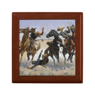 Frederic Remington - Aiding a Comrade Jewelry Box