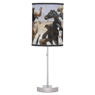 Frederic Remington - Aiding a Comrade Table Lamp
