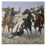 Frederic Remington - Aiding a Comrade Tile<br><div class="desc">Frederic Remington - Aiding a Comrade - 1890 - oil painting</div>