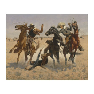 Frederic Remington - Aiding a Comrade Wood Wall Decor