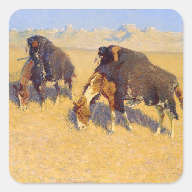 Frederic Remington Art Square Sticker (Front)