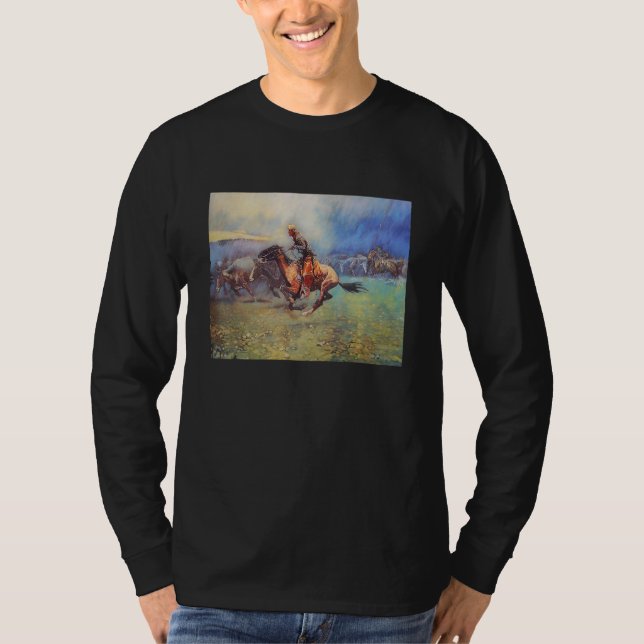 Frederic Remington Remington Stampede T-Shirt (Front)