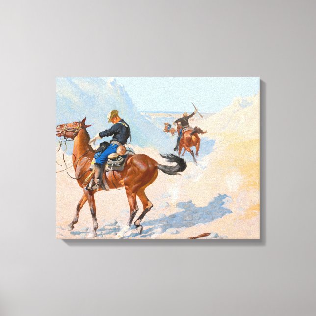Frederic Remington - The Advance-Guard, or The Mil Canvas Print (Front)