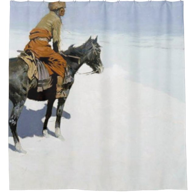 Frederic Remington - The Color Of Night Shower Curtain (Front)