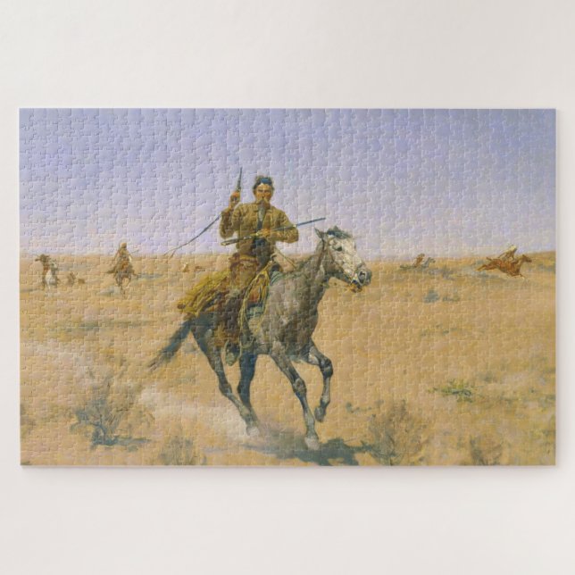 Frederic Remington The Flight 1895 Jigsaw Puzzle (Horizontal)