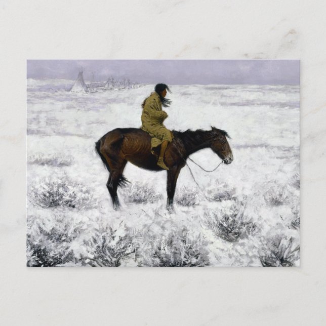 Frederic Remington The Herd Boy Postcard (Front)