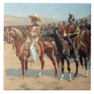Frederic Remington - The Mexican Major Ceramic Tile