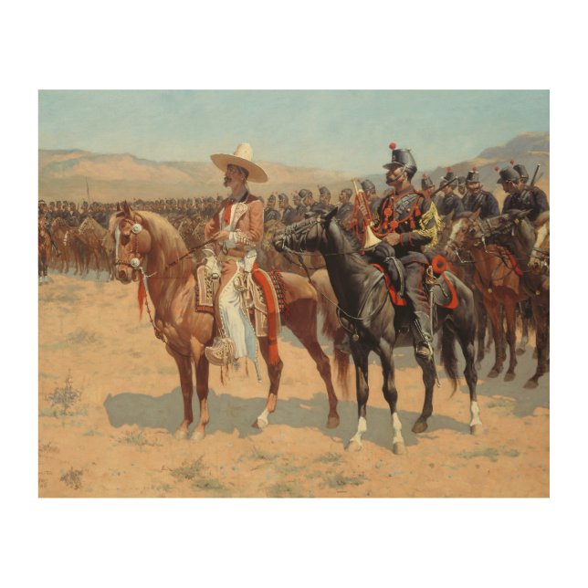 Frederic Remington - The Mexican Major Wood Wall Art (Front)