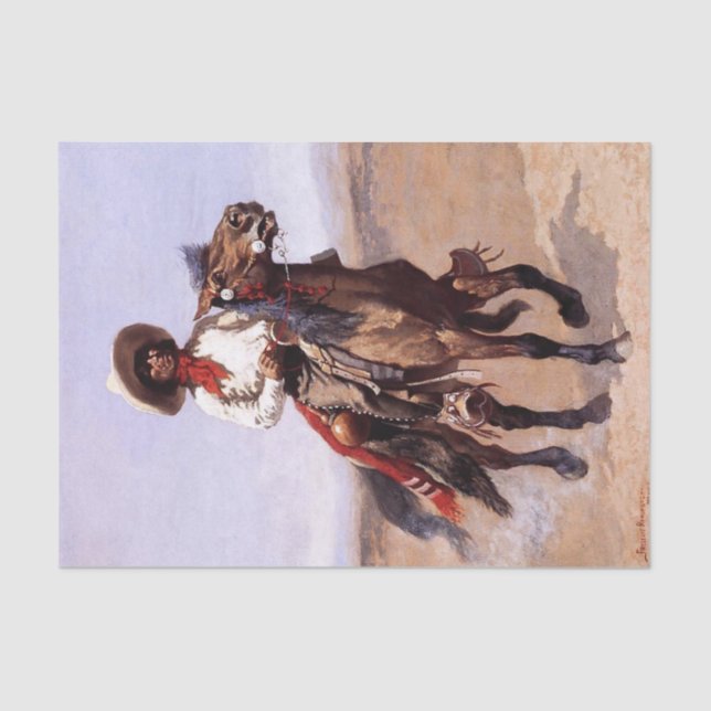 Frederic Remington Western Art “A Regimental Scout Tissue Paper (Front)