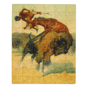 Frederic Remington Western Art “Episode – Buffalo Jigsaw Puzzle