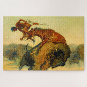 Frederic Remington Western Art “Episode – Buffalo Jigsaw Puzzle