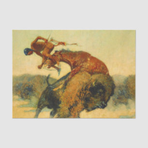 Frederic Remington Western Art “Episode – Buffalo Tissue Paper