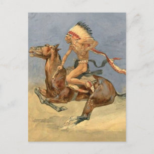 Frederic Remington Western Art “Pony War Dance” Postcard