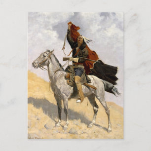 Frederic Remington Western Art “The Blanket Signal Postcard