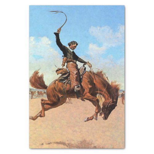 Frederic Remington Western Art The Buck Jumper Tissue Paper