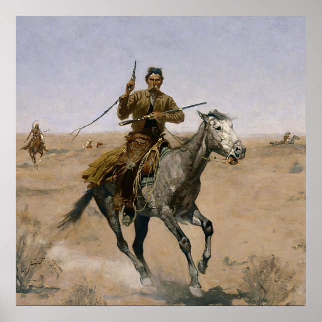 Frederic Remington Western Art “The Flight” Poster (Front)