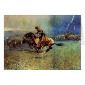 Frederic Remington Western Art “The Stampede” (Front Horizontal)