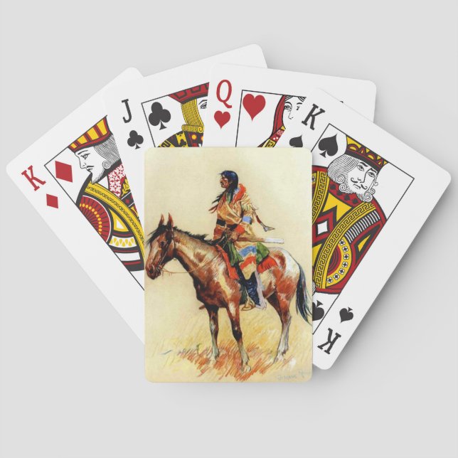Frederic Remington Western Indian Art “A Breed” Poker Cards (Back)